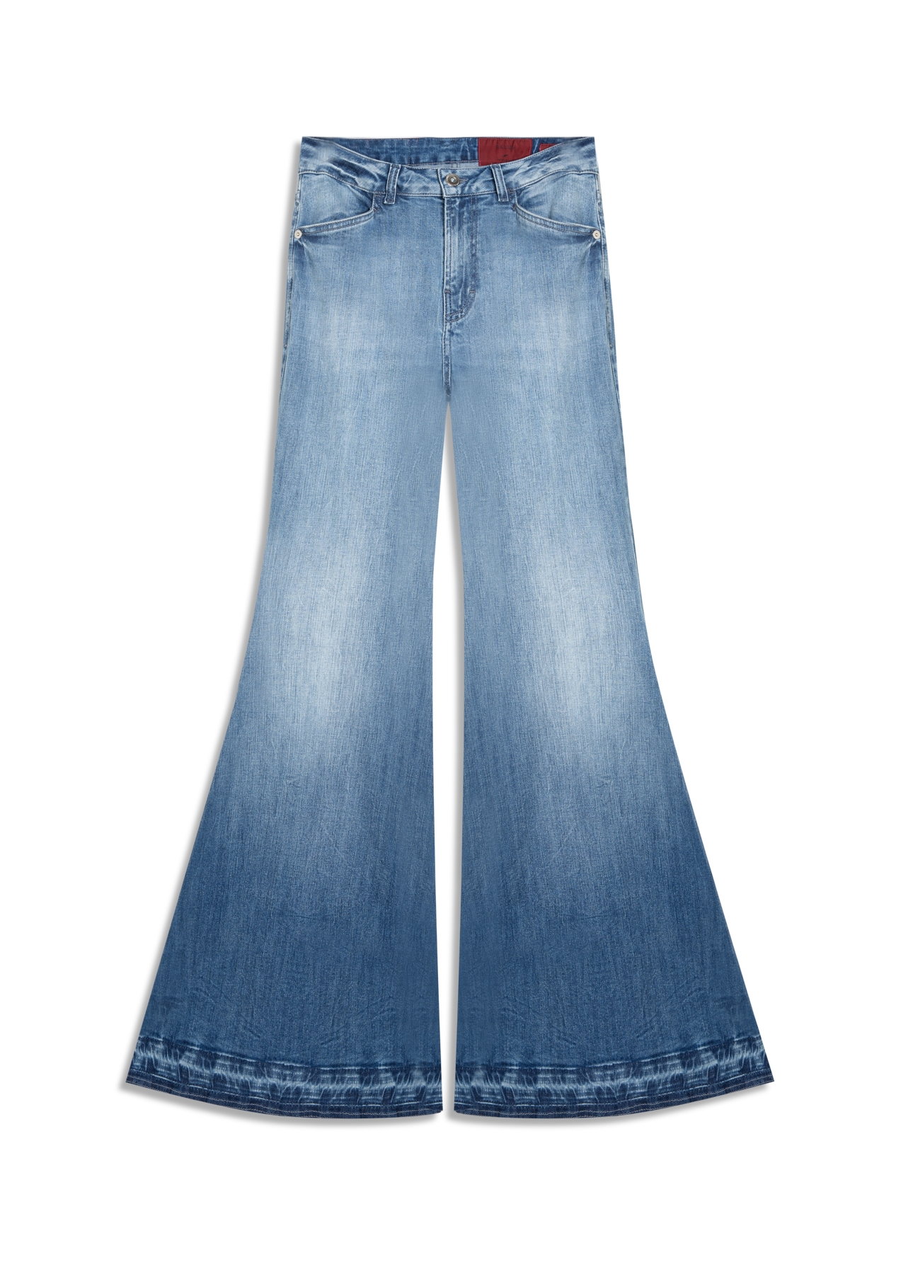 Calça High Comfort Stretch Skinny Flare Lav. Claro