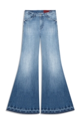 Calça High Comfort Stretch Skinny Flare Lav. Claro
