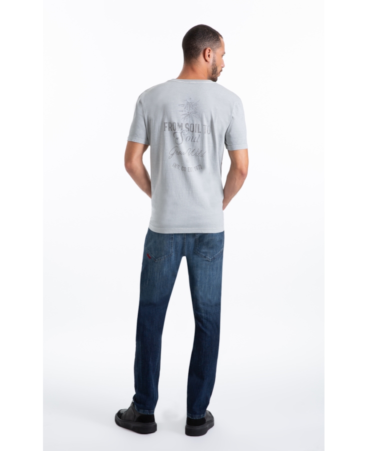 Calça High Comfort Stretch Skinny Lav.Escuro C/ Jato