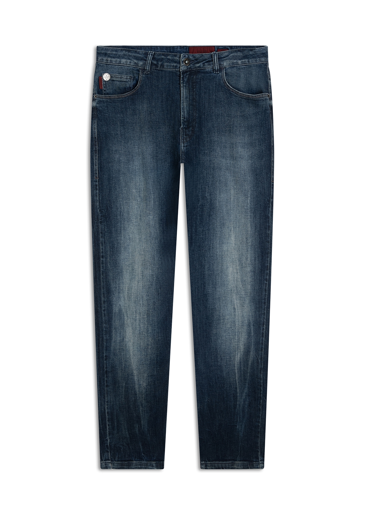 Calça High Comfort Stretch Skinny Lav.Escuro C/ Jato