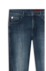 Calça High Comfort Stretch Skinny Lav.Escuro C/ Jato