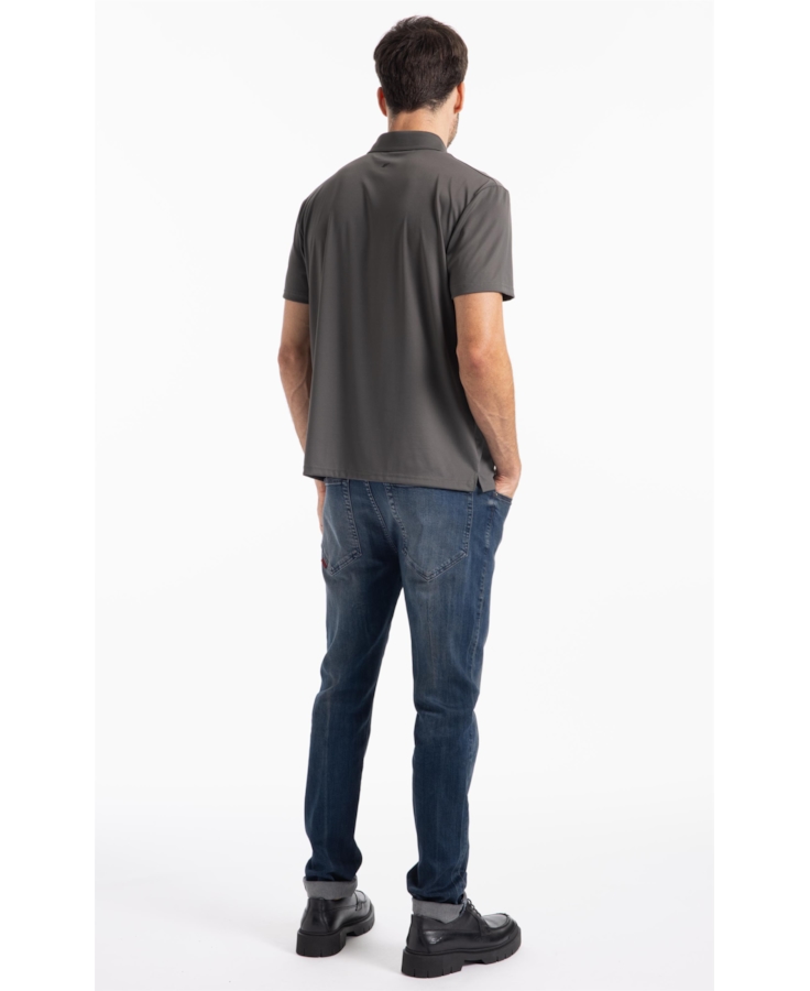 Calça High Comfort Stretch Skinny Lav. Escuro C/ Tie Dye