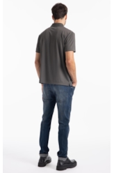 Calça High Comfort Stretch Skinny Lav. Escuro C/ Tie Dye