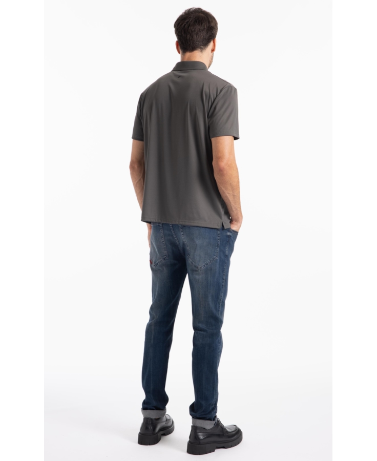 Calça High Comfort Stretch Skinny Lav. Escuro C/ Tie Dye