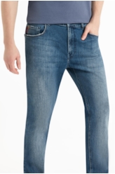 Calça High Comfort Stretch Skinny Lav.Medio Grampos