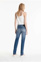 Calça High Comfort Stretch Slim 1943-Lav.Medio C/Tie Dye