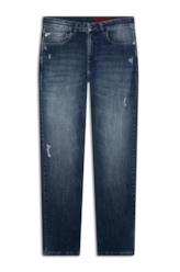 Calça High Comfort Stretch Slim 5 Pockets Lav Medio C/Puidos
