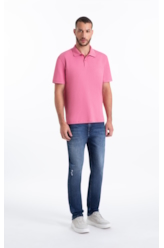 Calça High Comfort Stretch Slim 5 Pockets Lav Medio C/Puidos