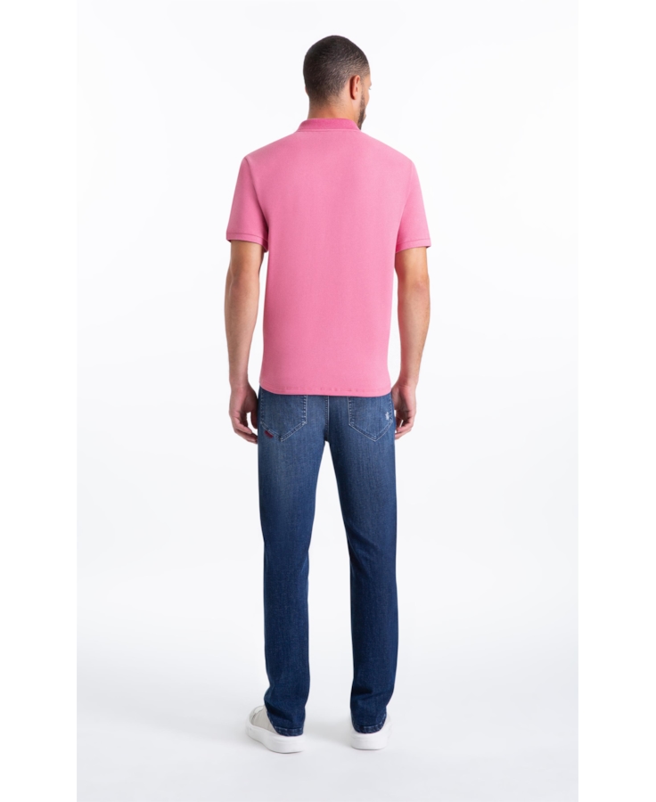 Calça High Comfort Stretch Slim 5 Pockets Lav Medio C/Puidos