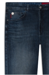 Calça High Comfort Stretch Slim Filigrana Lav. Escuro C/ Tie Dye
