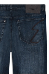 Calça High Comfort Stretch Slim Filigrana Lav. Escuro C/ Tie Dye