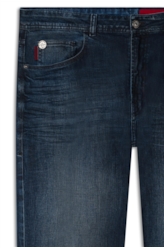 Calça High Comfort Stretch Slim Filigrana Lav. Escuro C/ Tie Dye