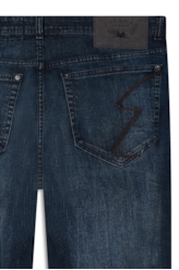 Calça High Comfort Stretch Slim Filigrana Lav. Escuro C/ Tie Dye