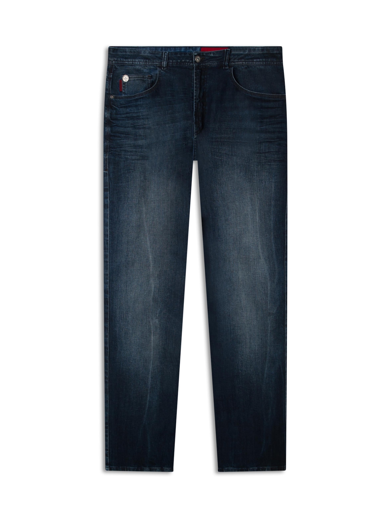 Calça High Comfort Stretch Slim Filigrana Lav. Escuro C/ Tie Dye