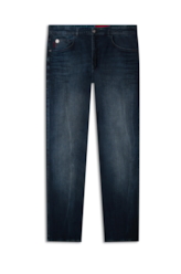 Calça High Comfort Stretch Slim Filigrana Lav. Escuro C/ Tie Dye