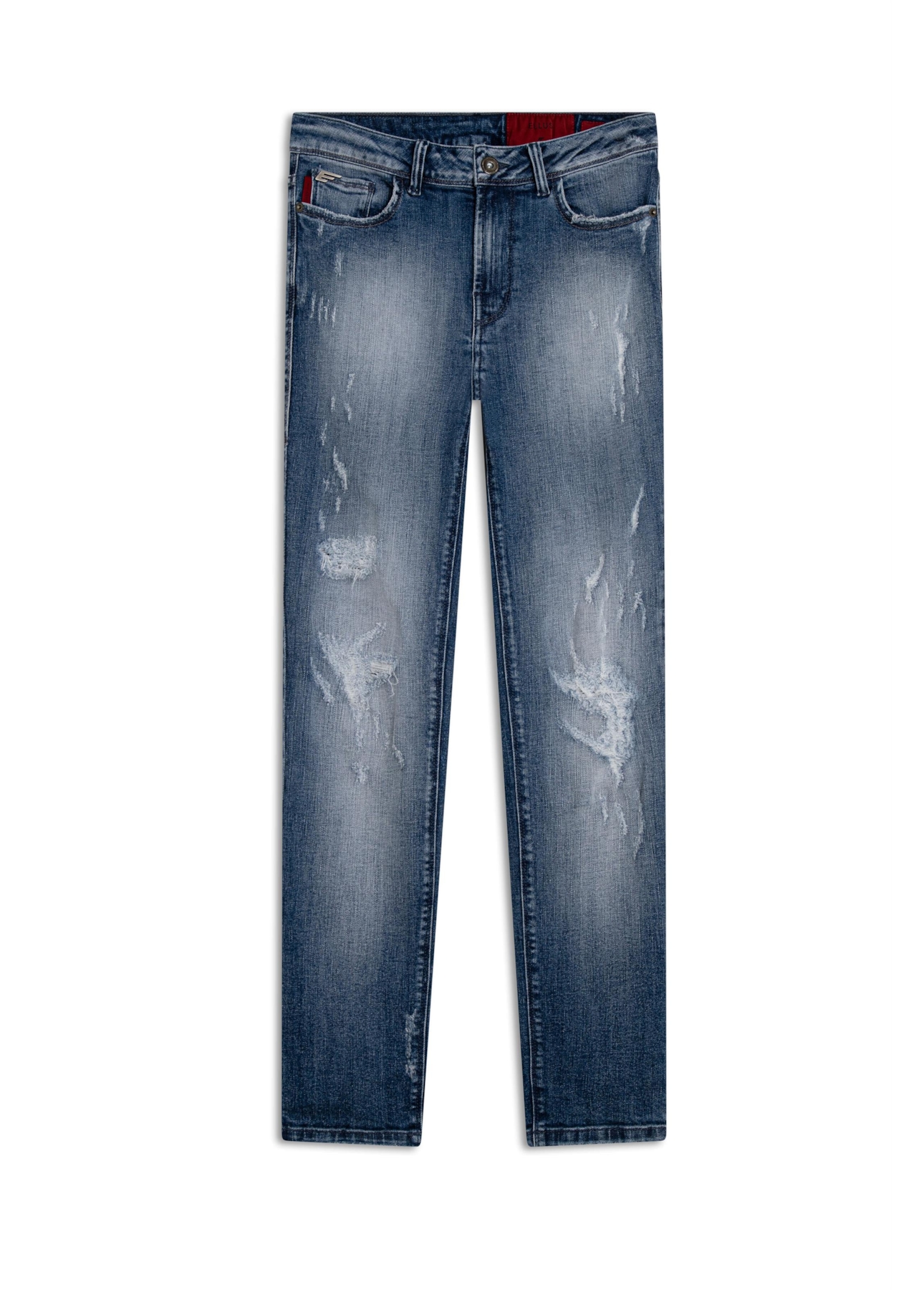 Calça High Hiper Skinny 1953.Médio C/Puídos+patch
