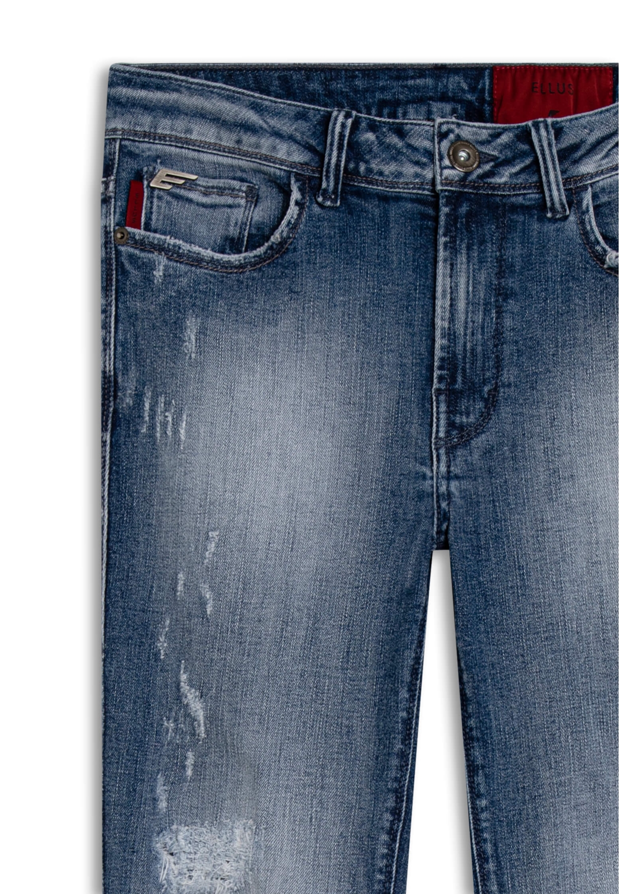 Calça High Hiper Skinny 1953.Médio C/Puídos+patch