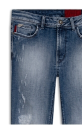 Calça High Hiper Skinny 1953.Médio C/Puídos+patch