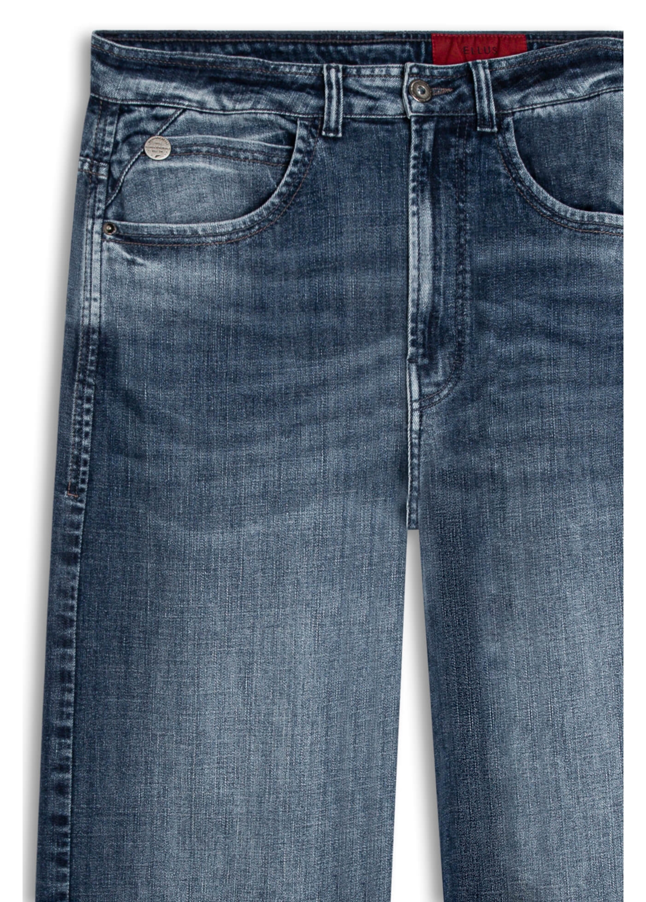 Calça Indigo Elastic Oversized 1864-Lav.Escuro C/ Grampo