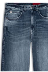 Calça Indigo Elastic Oversized 1864-Lav.Escuro C/ Grampo