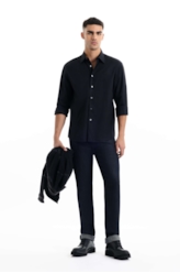Calça Indigo Elastic Slim Lav.36 Amaciado C/ Resina