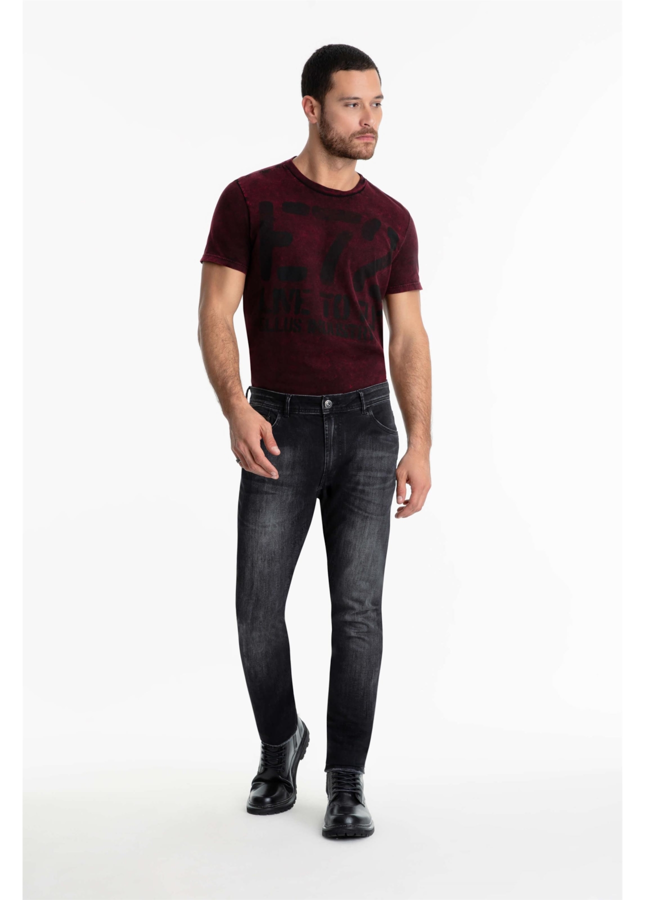 Calça Intense Black Ellus Lav.Black C/ Tie Dye