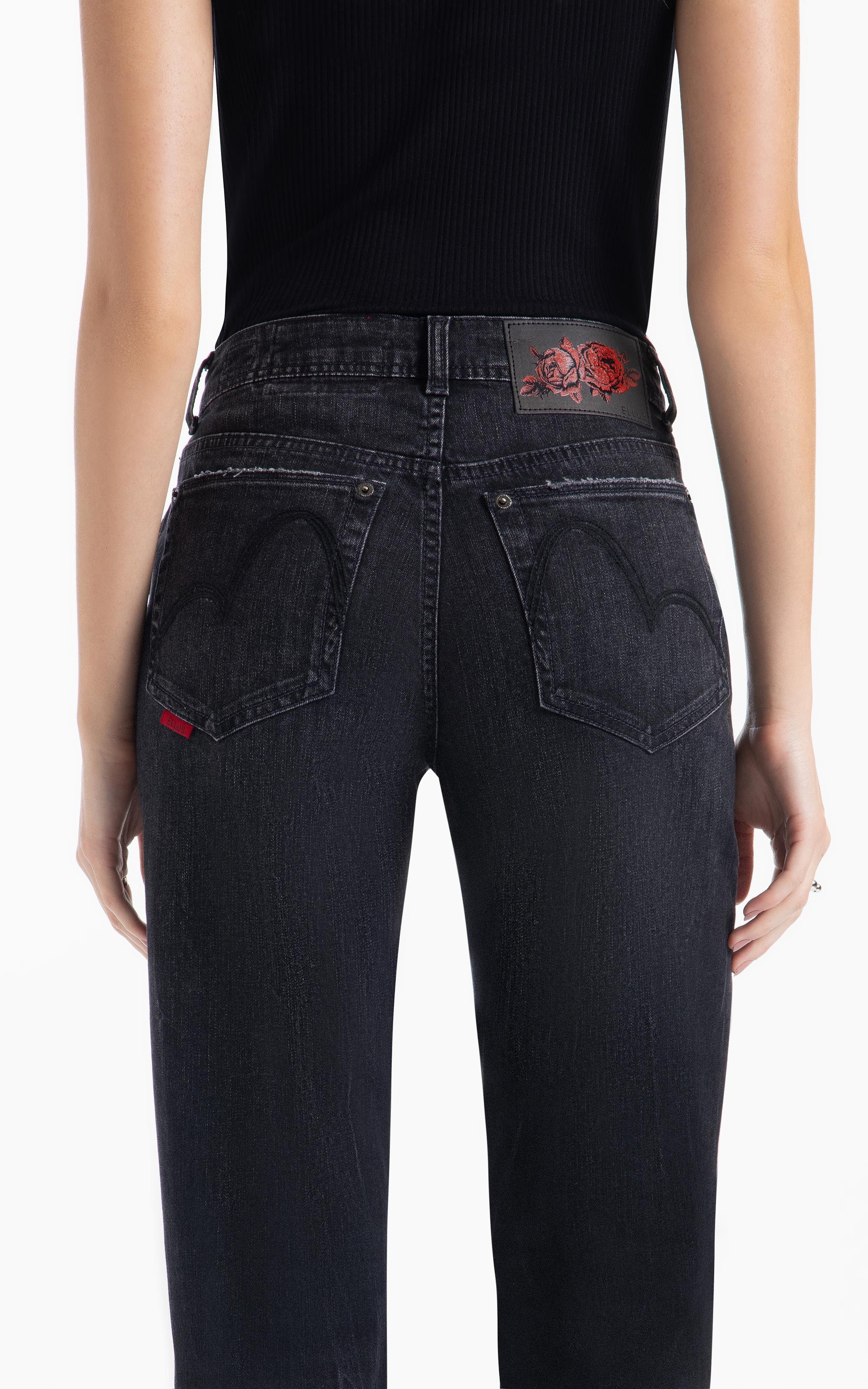 Calça Intense Black Flare Lav. Escuro C/ Tie Dye