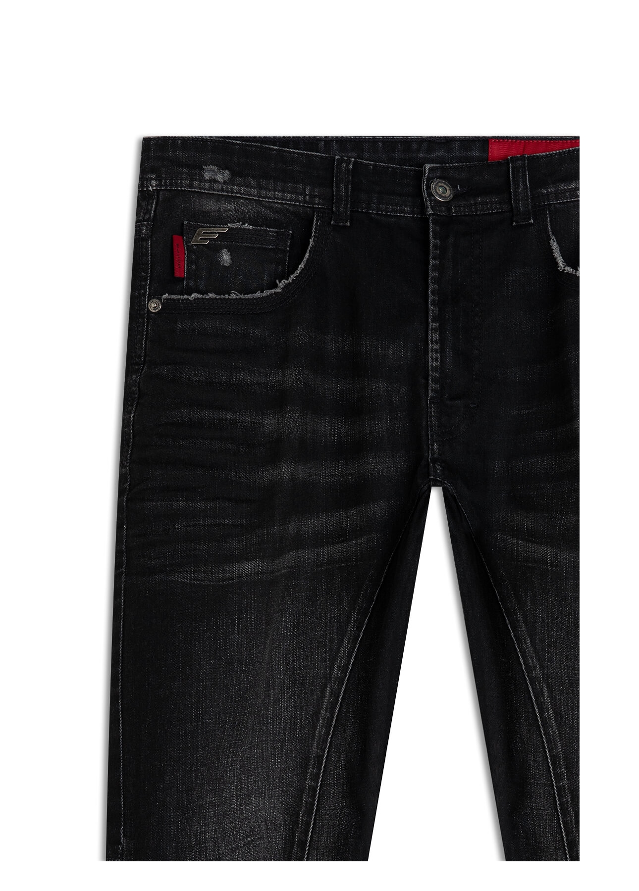Calça Intense Black Motorcycle Easa Lav. Escuro C/3d e Puidos