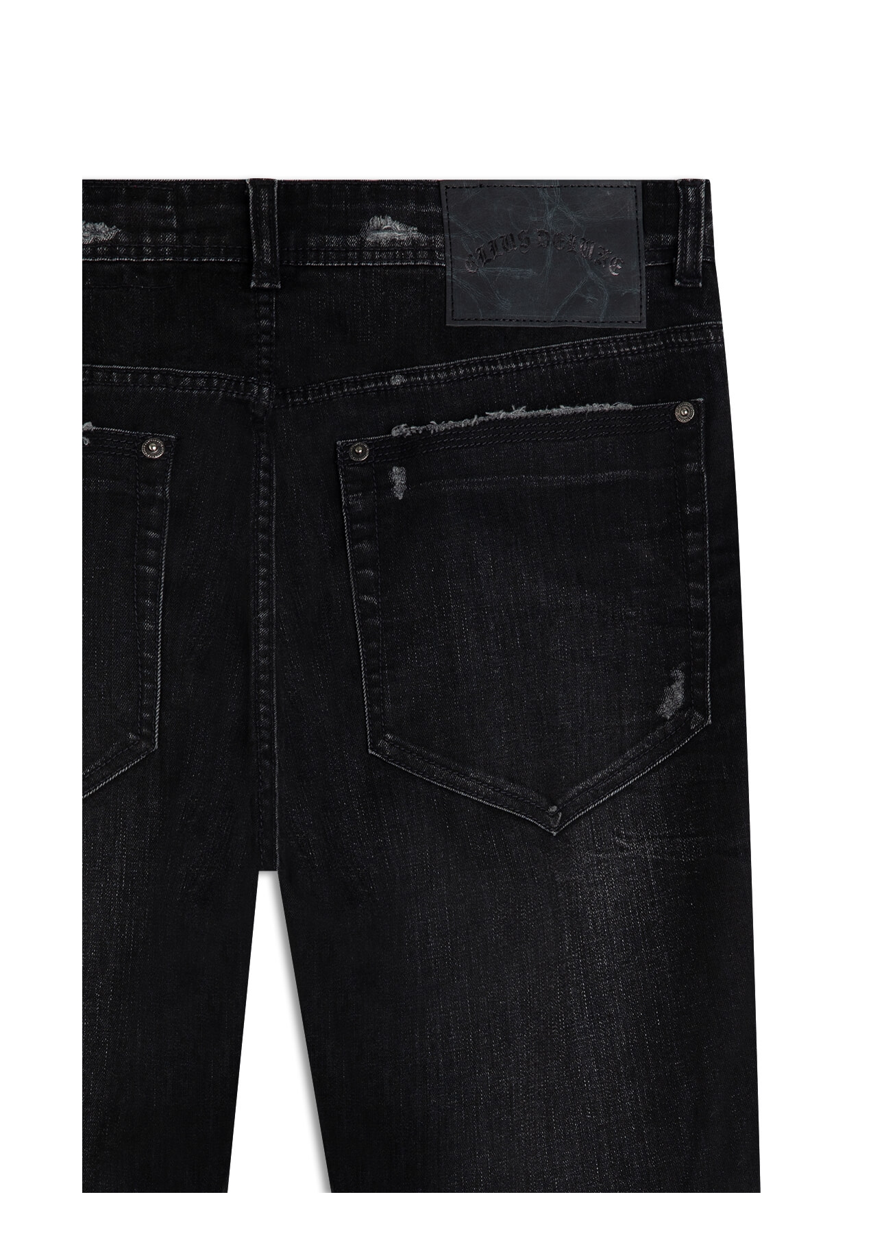 Calça Intense Black Motorcycle Easa Lav. Escuro C/3d e Puidos