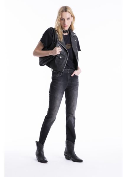 Calça Intense Black Skinny 1790-Lav.Black C/ Tie Dye