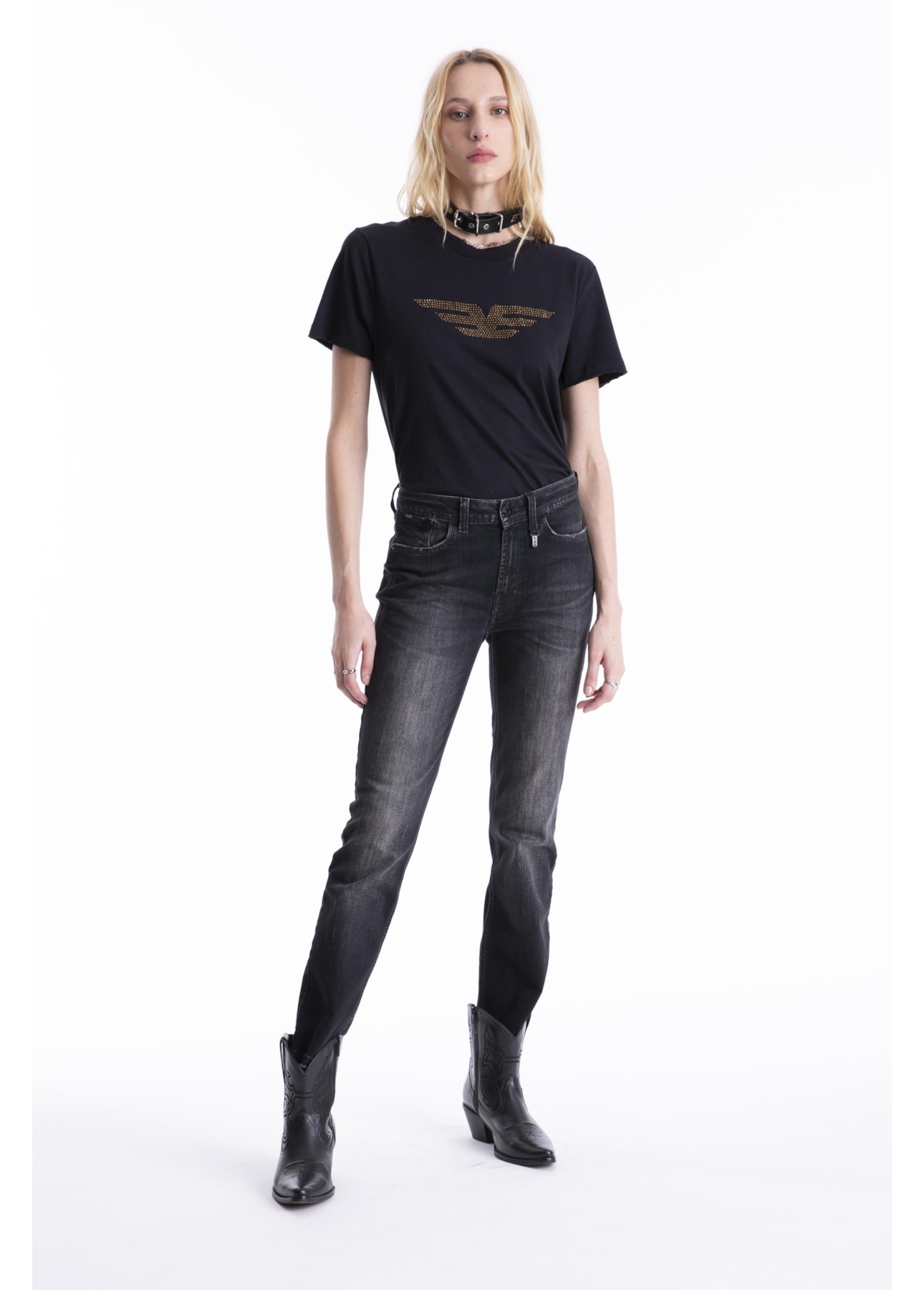 Calça Intense Black Skinny 1790-Lav.Black C/ Tie Dye