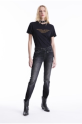 Calça Intense Black Skinny 1790-Lav.Black C/ Tie Dye