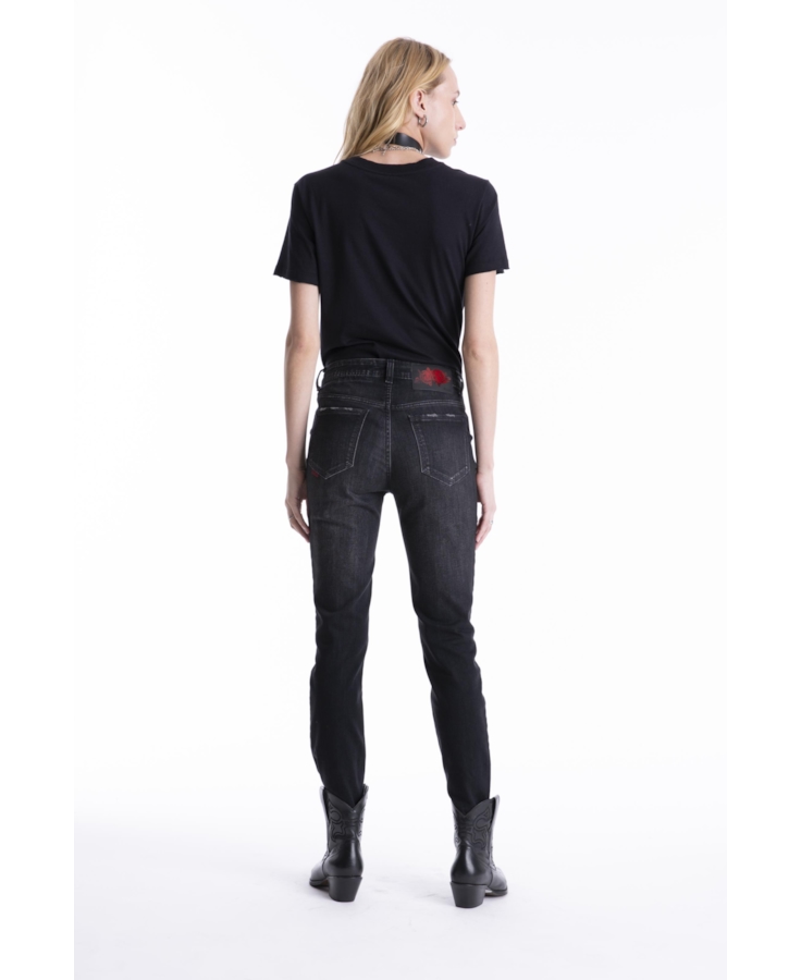 Calça Intense Black Skinny 1790-Lav.Black C/ Tie Dye
