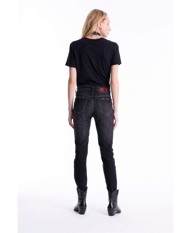Calça Intense Black Skinny 1790-Lav.Black C/ Tie Dye