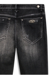 Calça Intense Black Slim Black C/ Cerzidos