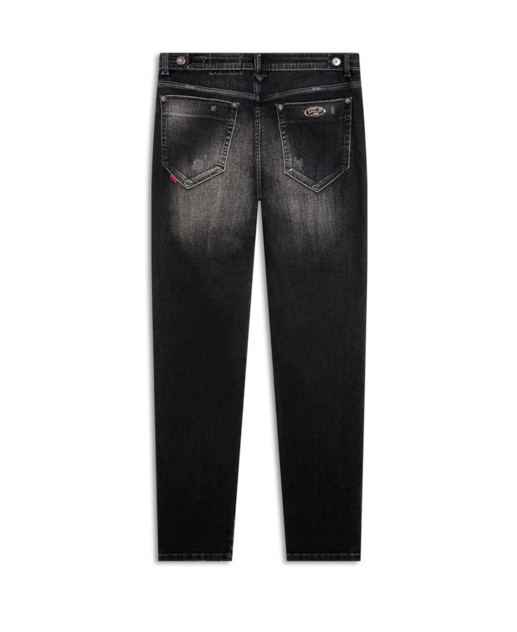 Calça Intense Black Slim Black C/ Cerzidos