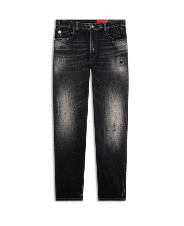 Calça Intense Black Slim Black C/ Cerzidos