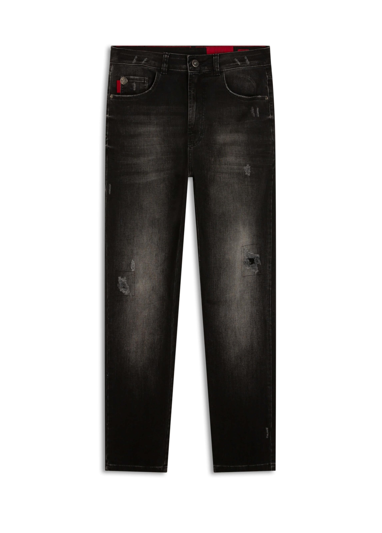 Calça Intense Black Slim Ellus 2003-Lav.Black C/ Puidos