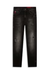 Calça Intense Black Slim Ellus 2003-Lav.Black C/ Puidos