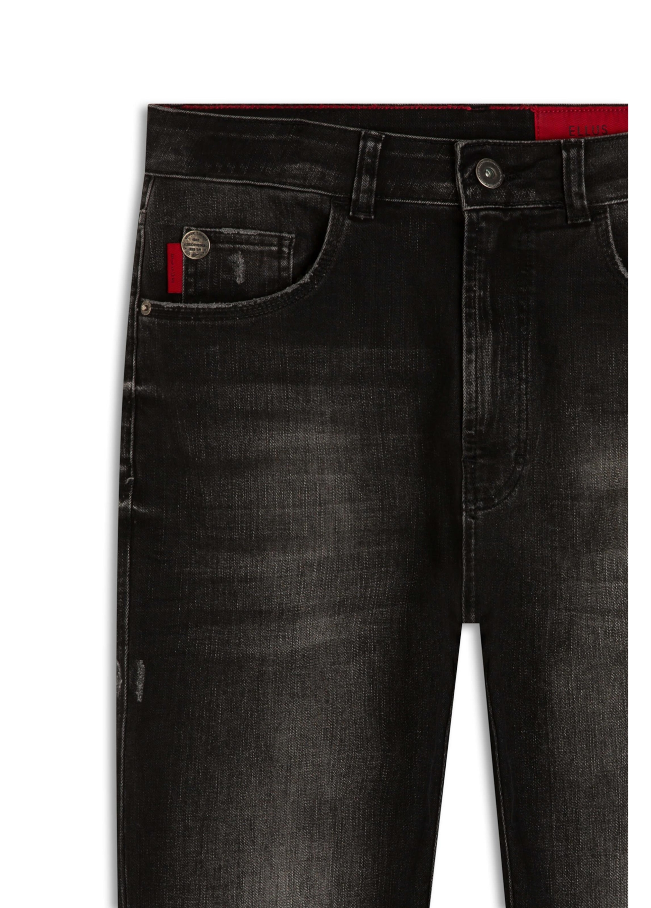 Calça Intense Black Slim Ellus 2003-Lav.Black C/ Puidos