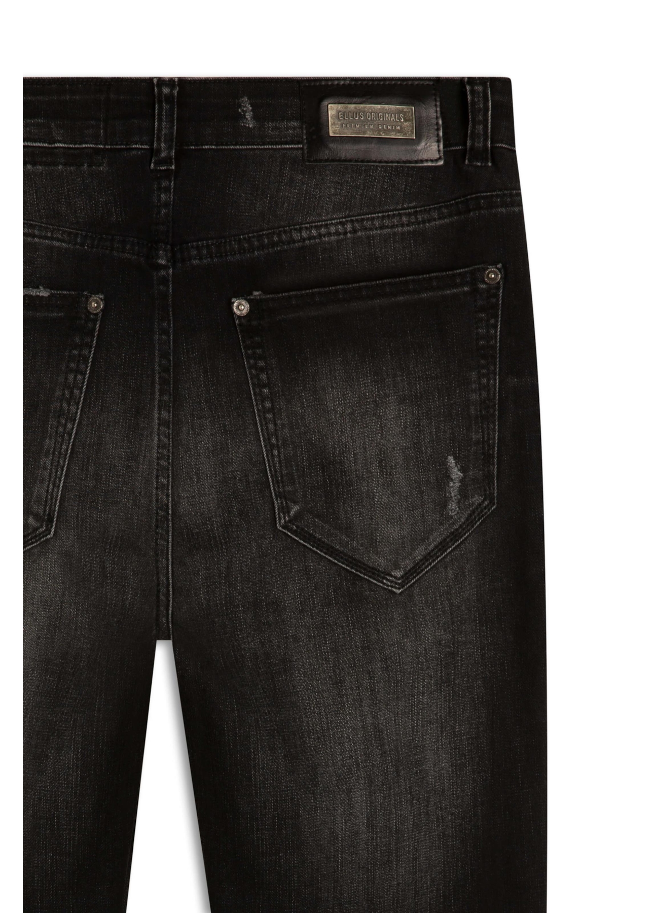 Calça Intense Black Slim Ellus 2003-Lav.Black C/ Puidos