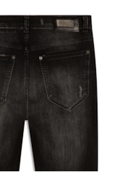 Calça Intense Black Slim Ellus 2003-Lav.Black C/ Puidos