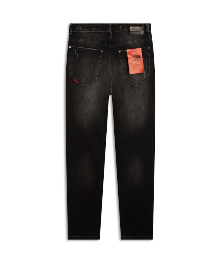 Calça Intense Black Slim Ellus 2003-Lav.Black C/ Puidos