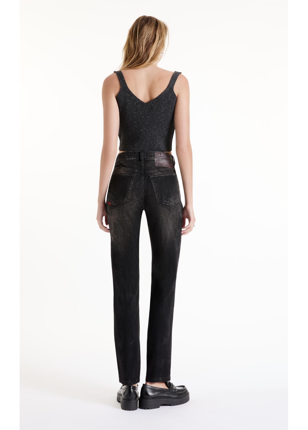 Calça Intense Black (Slim) Lav.Escuro C/ Rede e Jato