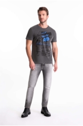 Calça Intense Black Slim Lav.Grey C/ Sky