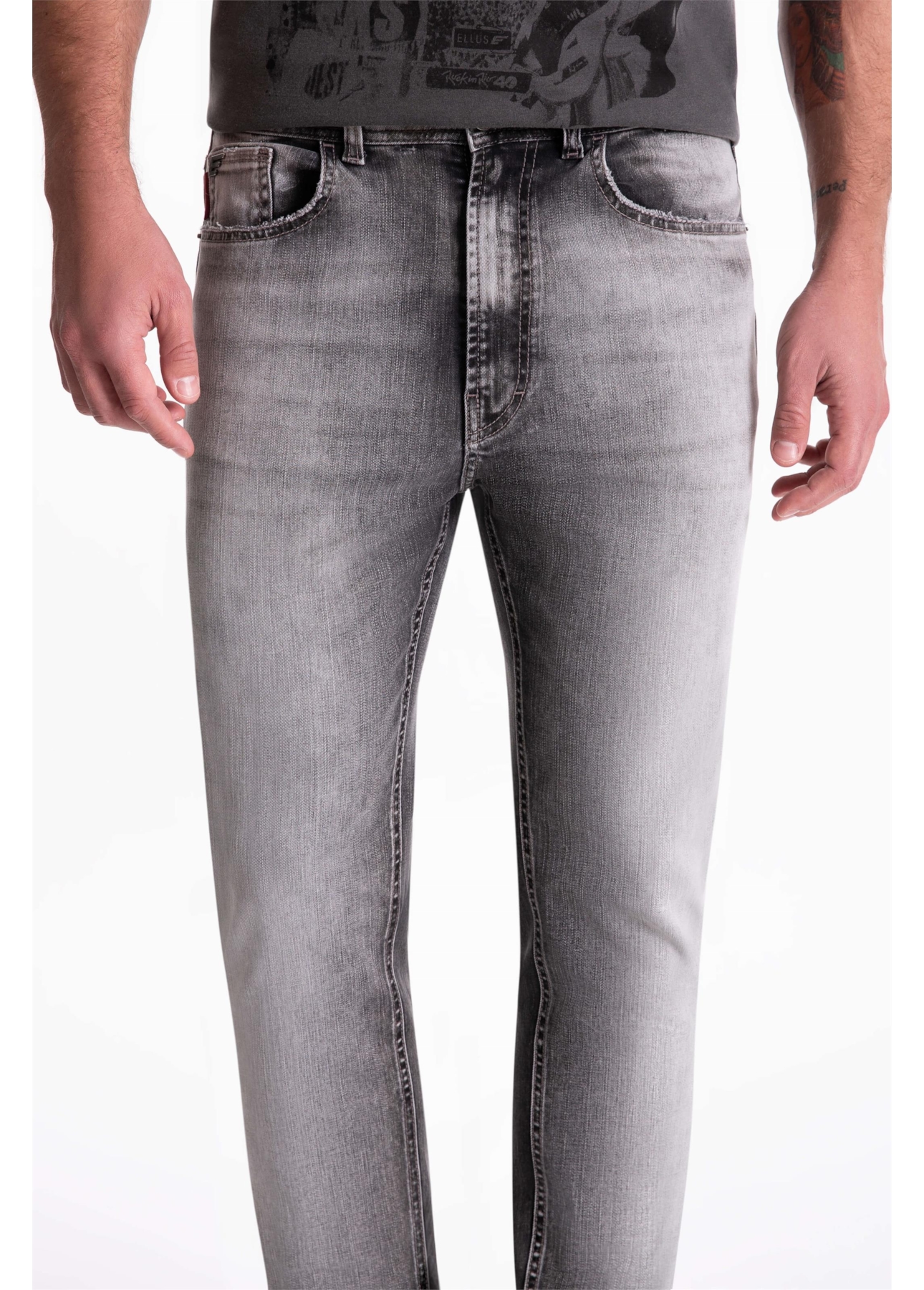 Calça Intense Black Slim Lav.Grey C/ Sky