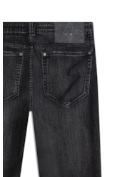 Calça Intense Black Straight Lav. Escuro C/ Tie Dye