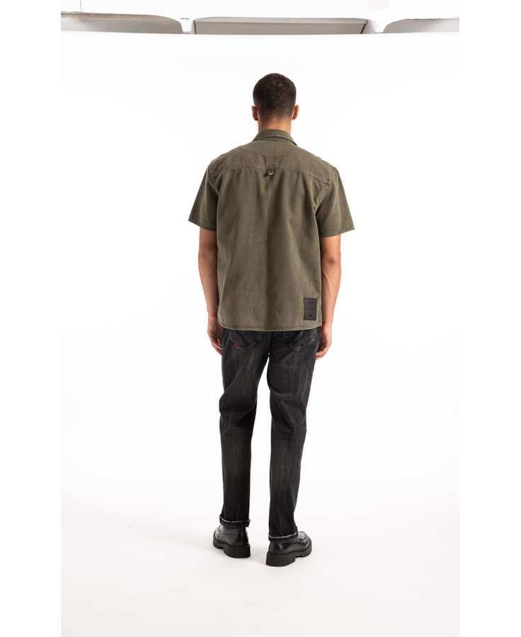 Calça Intense Black Straight Lav. Escuro C/ Tie Dye