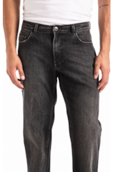 Calça Intense Black Straight Lav. Escuro C/ Tie Dye