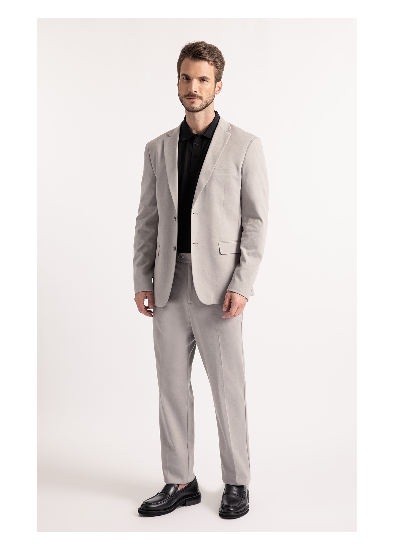 Calça Interlock Knitted Cinza Claro